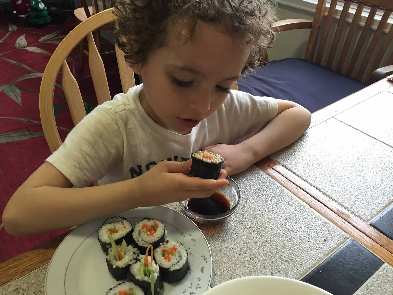 Cucumber Carrot Sushi Rolls