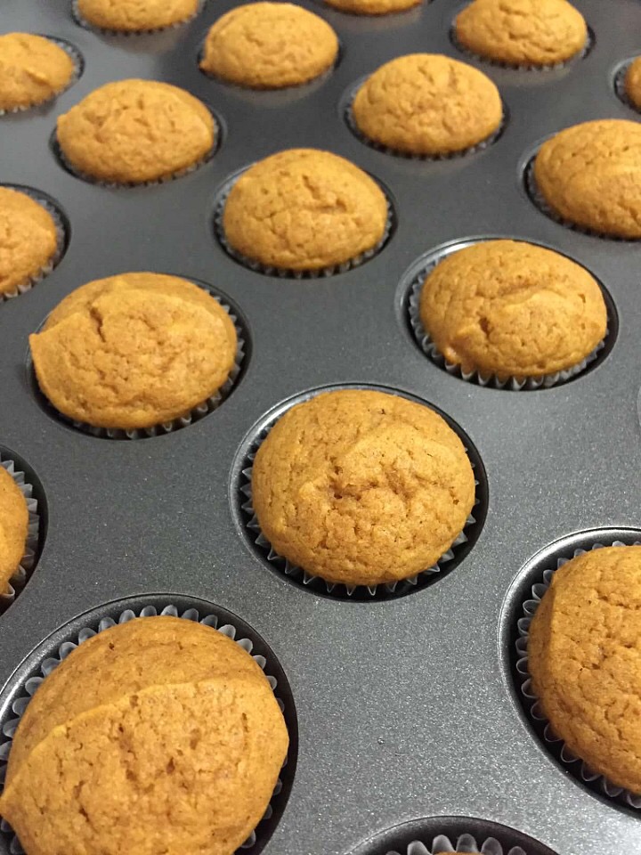 Pumpkin Spice Mini Cupcakes from Alexandersmom.com