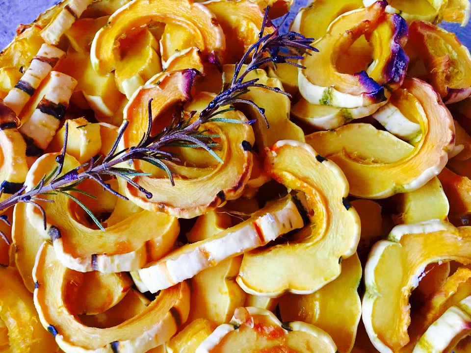 Roasted Rosemary Maple Delicata Squash from Alexandersmom.com