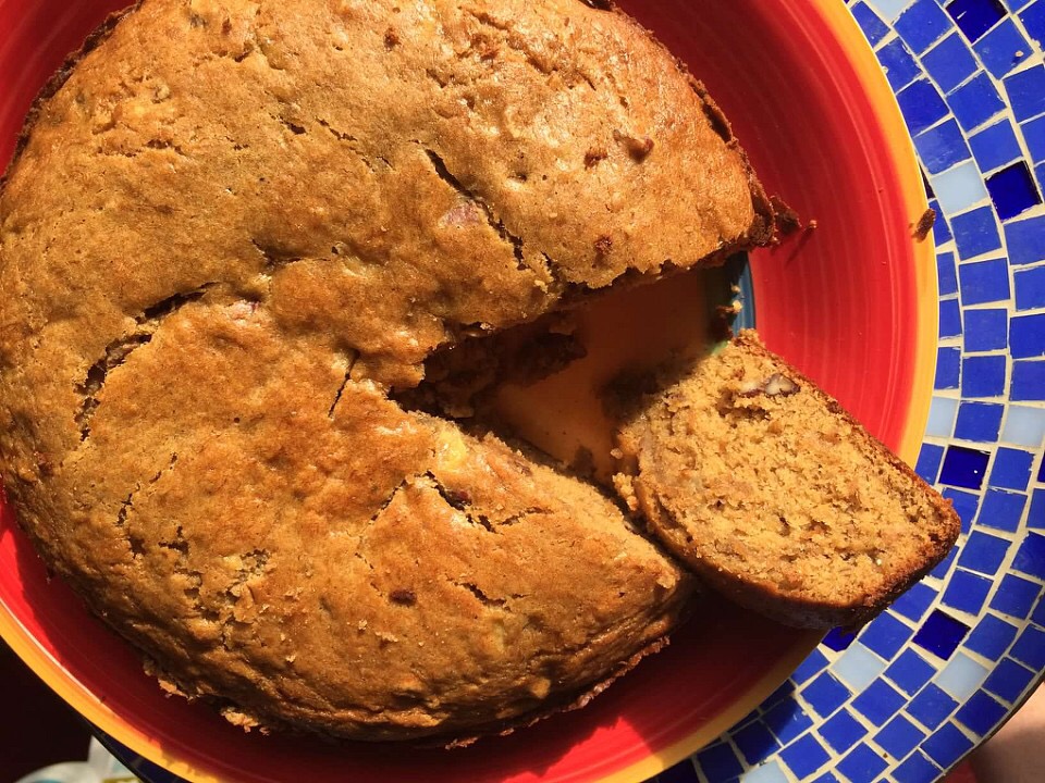 Molasses Pecan Banana Cake from Alexandersmom.com