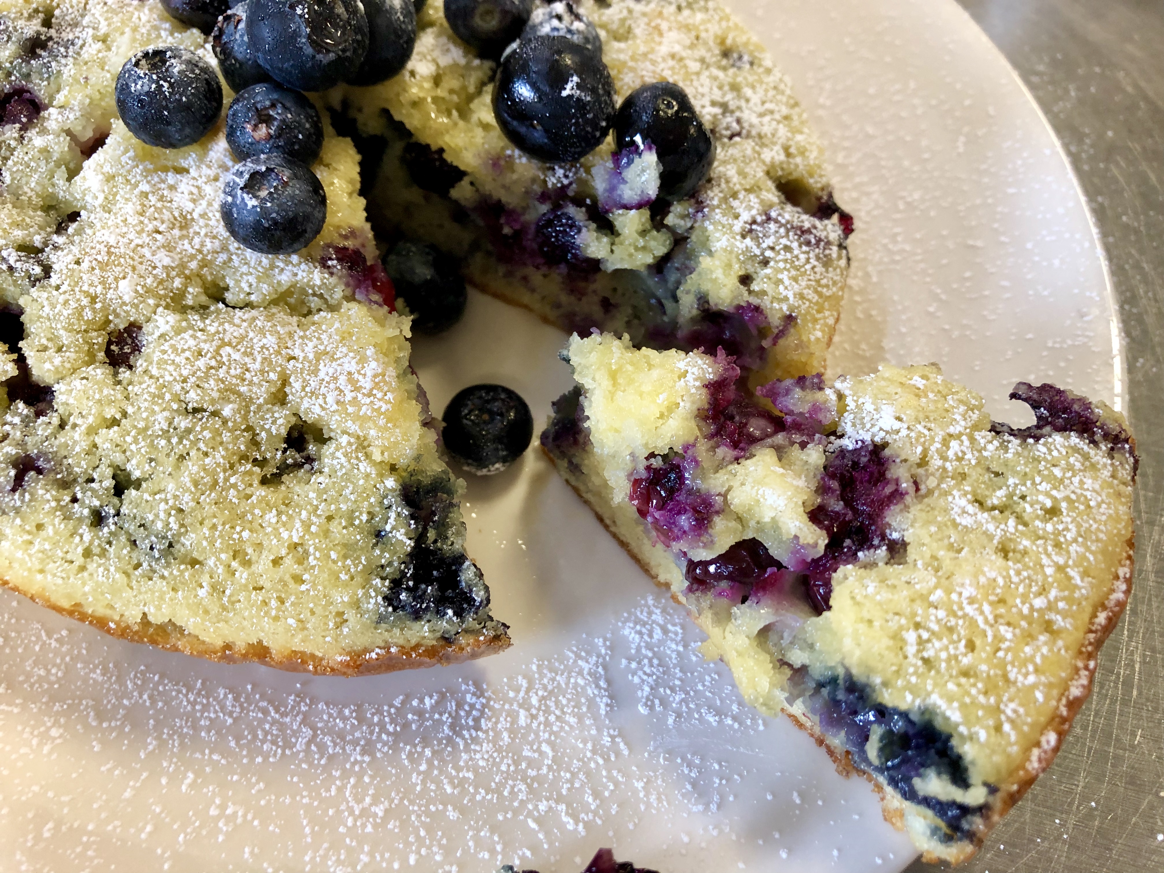 Lemon Blueberry Breakfast Cake from Alexandersmom.com